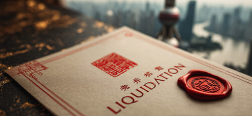 Liquidación de una empresa en China